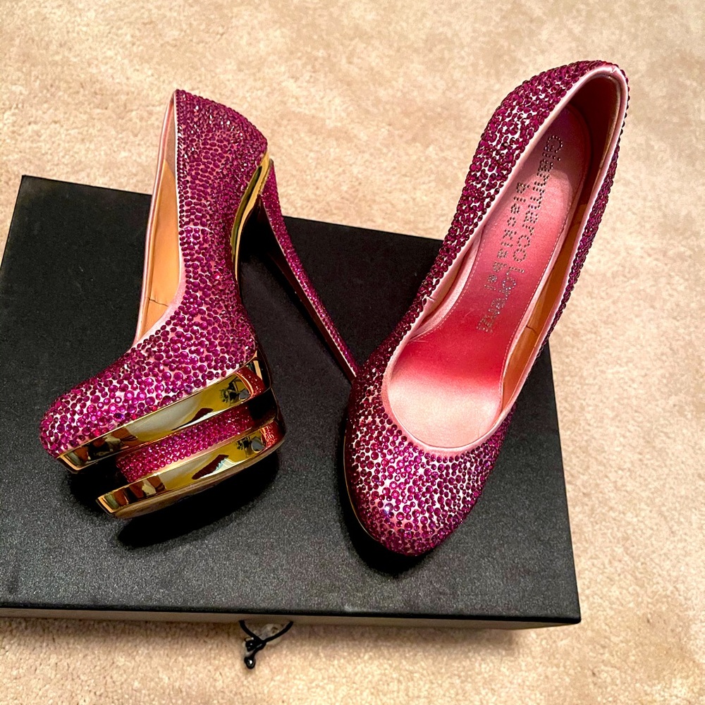 Gianmarco Lorenzi Black Label Crystal Disco Ball Pumps